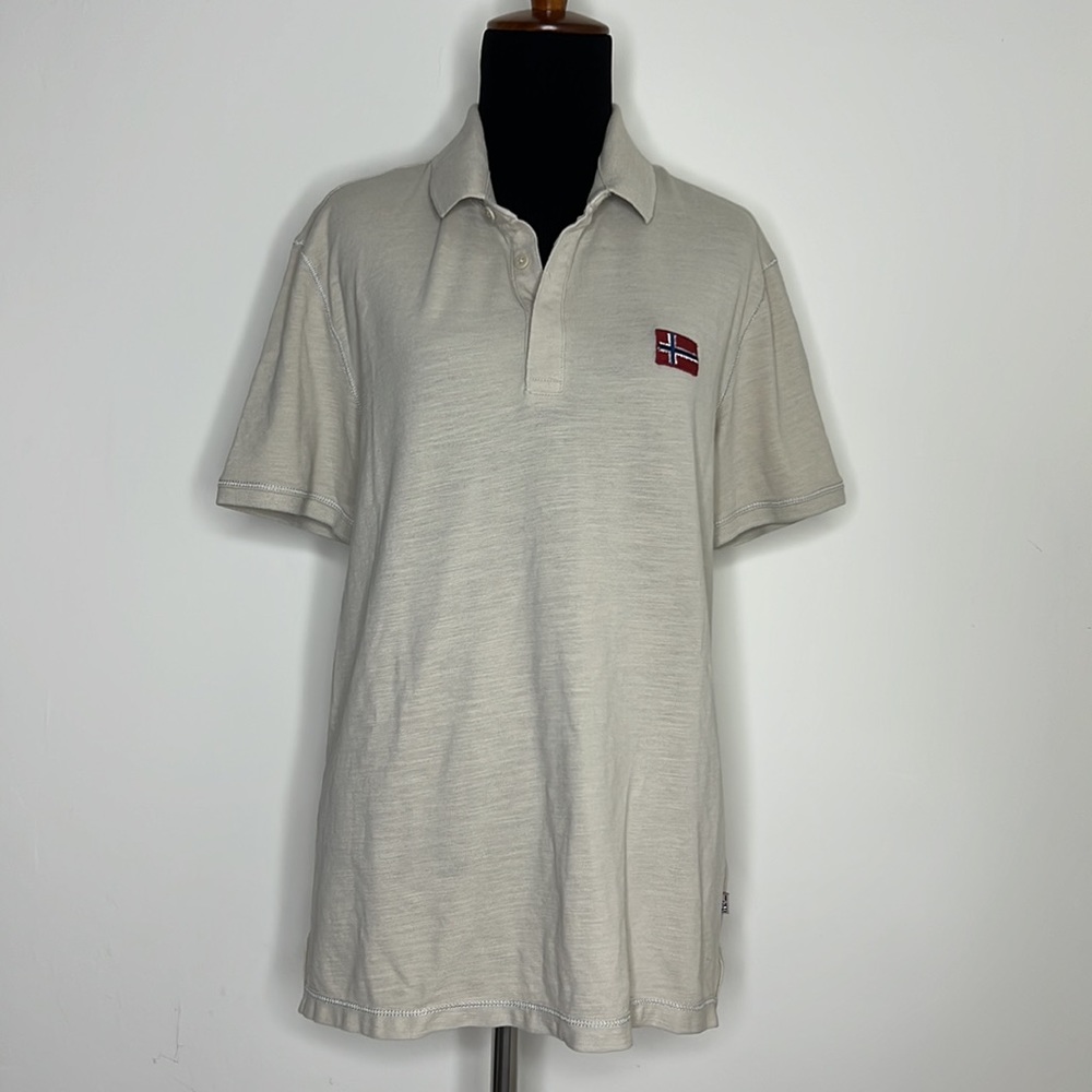 NAPAPIJRI Tan Norwegian Polo Shirt L